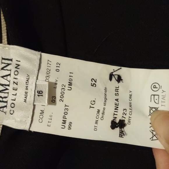 NWT Vintage Armani Collezioni Black Size 16 - Picture 3 of 12